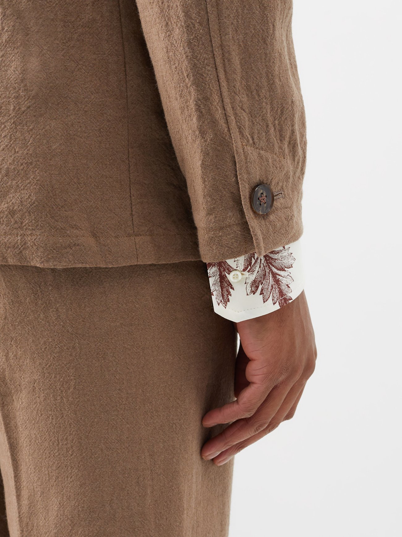 Beige Safari Rapel linen-blend blazer | Sasquatchfabrix