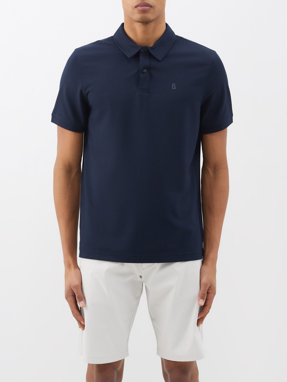 Navy Timo cotton-blend polo shirt | Bogner | MATCHES UK