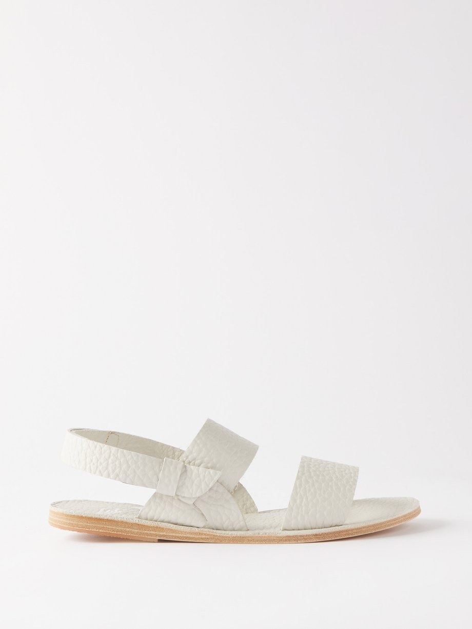 에이션트 그릭 샌들 Ancient Greek Sandals White X Monsieur L Cecil slingback leather flat Sandals