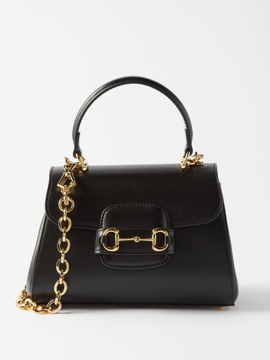 Black 1955 Horsebit mini leather handbag | Gucci | MATCHES UK