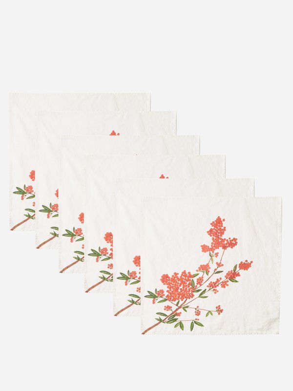 Summerill & Bishop Set of six Les Airelles floral-print linen napkins