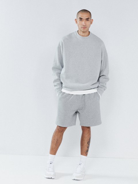 Grey Organic cotton jersey sweat shorts | Raey | MATCHES UK