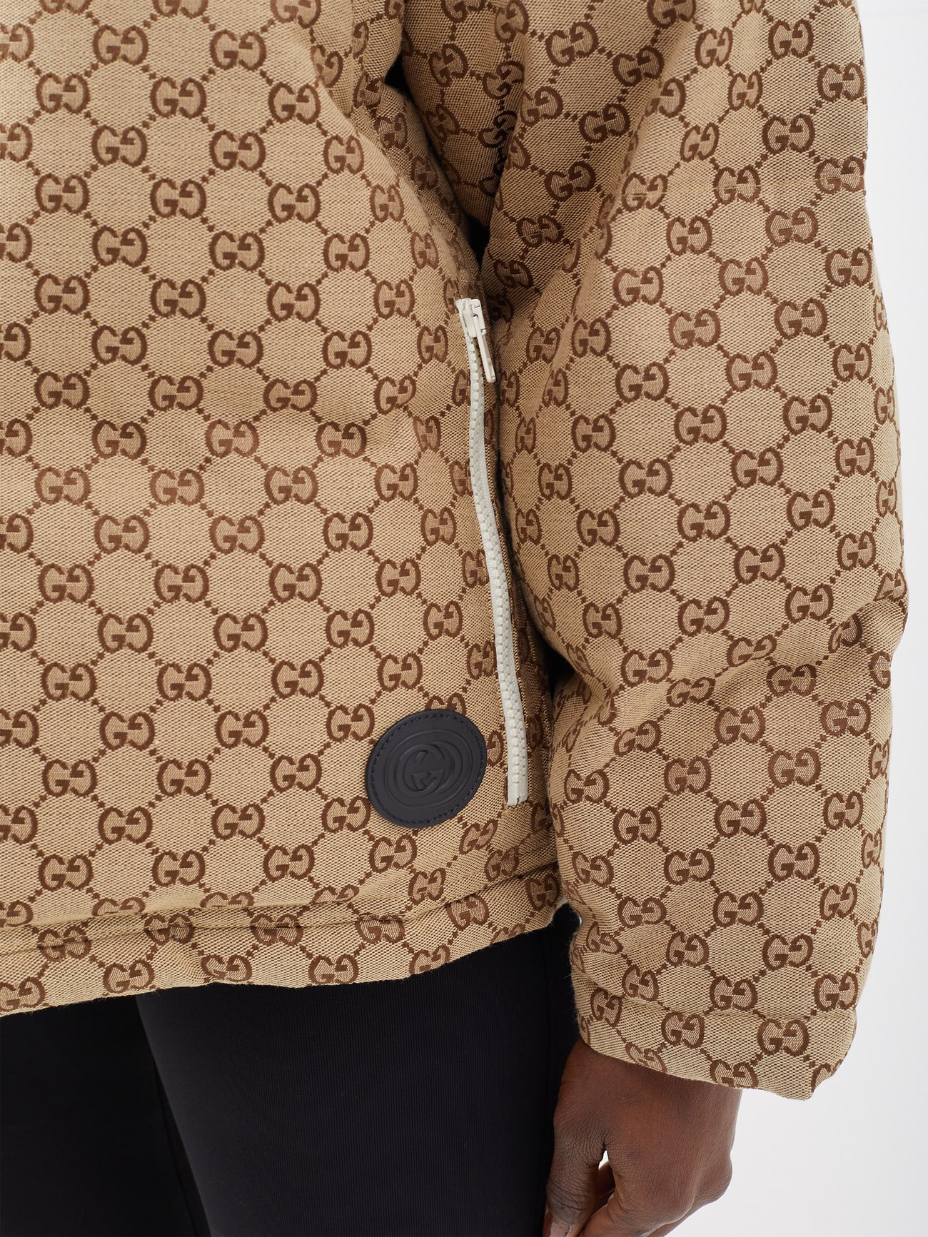 Gucci - GG-jacquard Quilted Cotton-blend Canvas Down Coat - Womens - Light Brown Multi