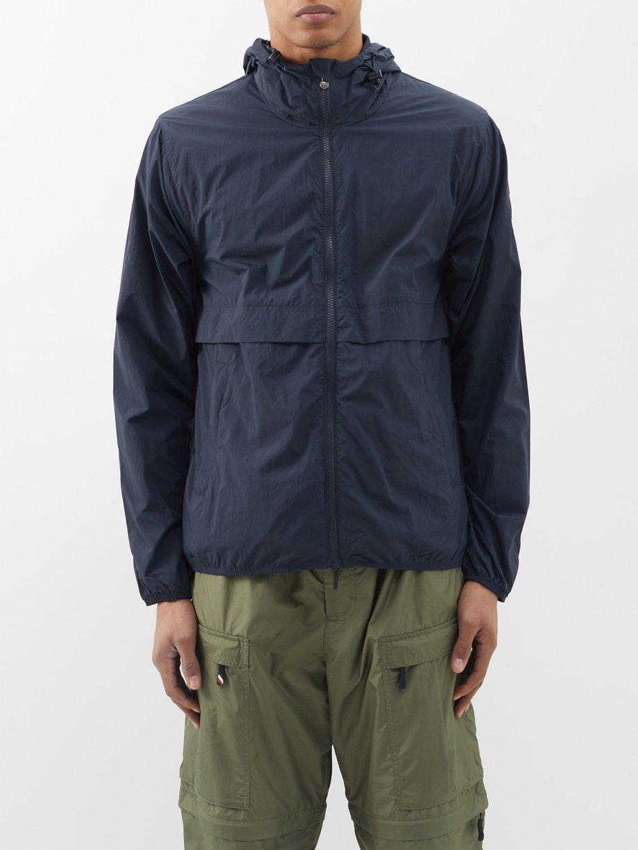 Navy Ridge hooded recycled-fibre windbreaker jacket | Pyrenex | MATCHES UK