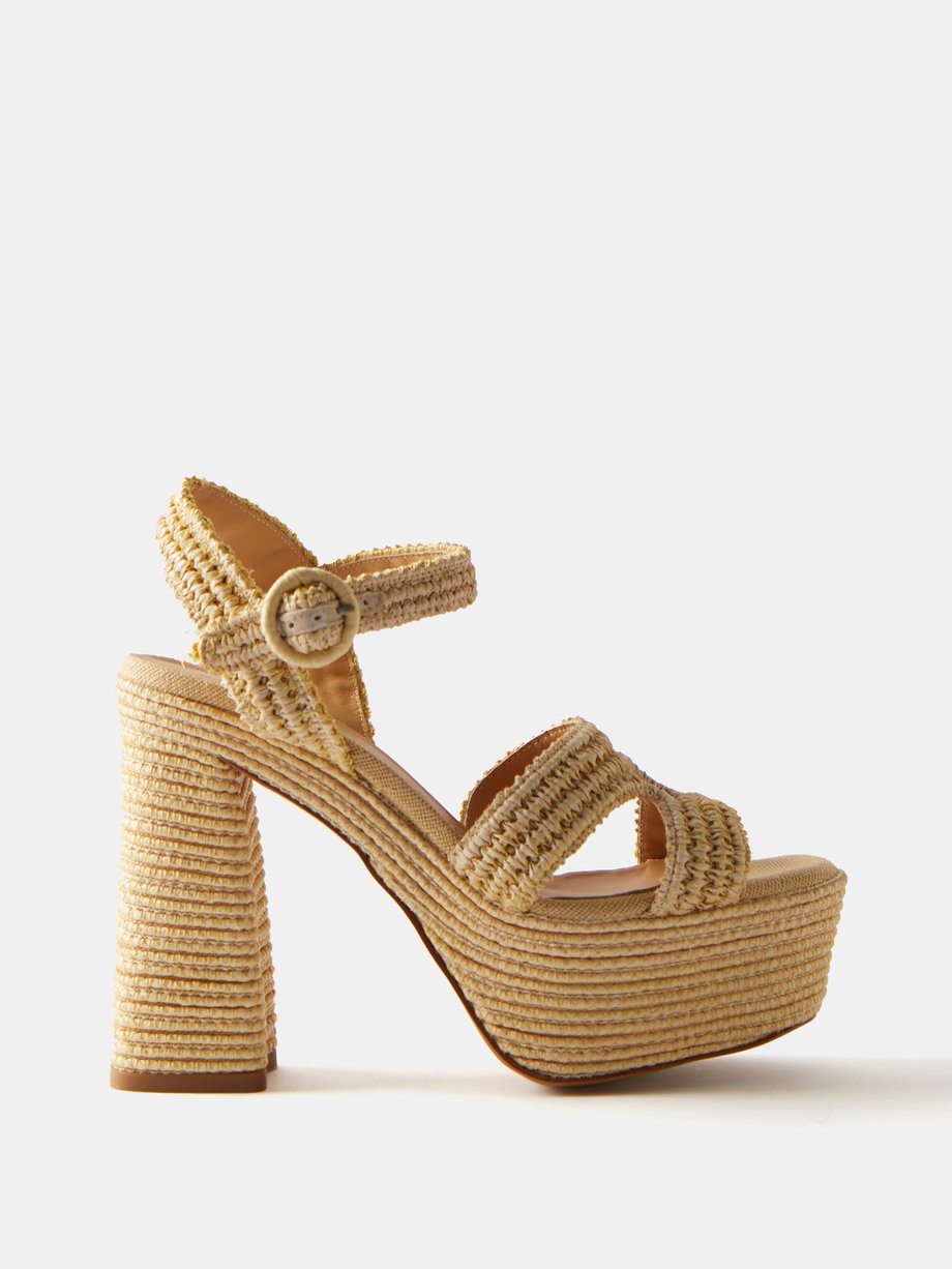 Castañer Adriana 110 raffia-woven platform sandals