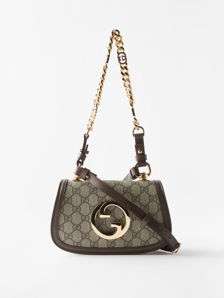 Beige Blondie small GG-canvas shoulder bag, Gucci