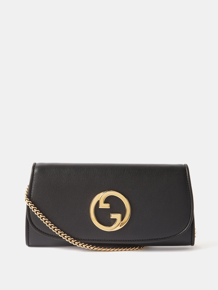Black Blondie GG-plaque leather cross-body bag | Gucci | MATCHES UK
