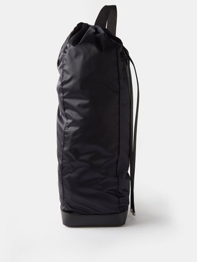 Saint Laurent City Logo-embossed Shell Backpack in Black for Men