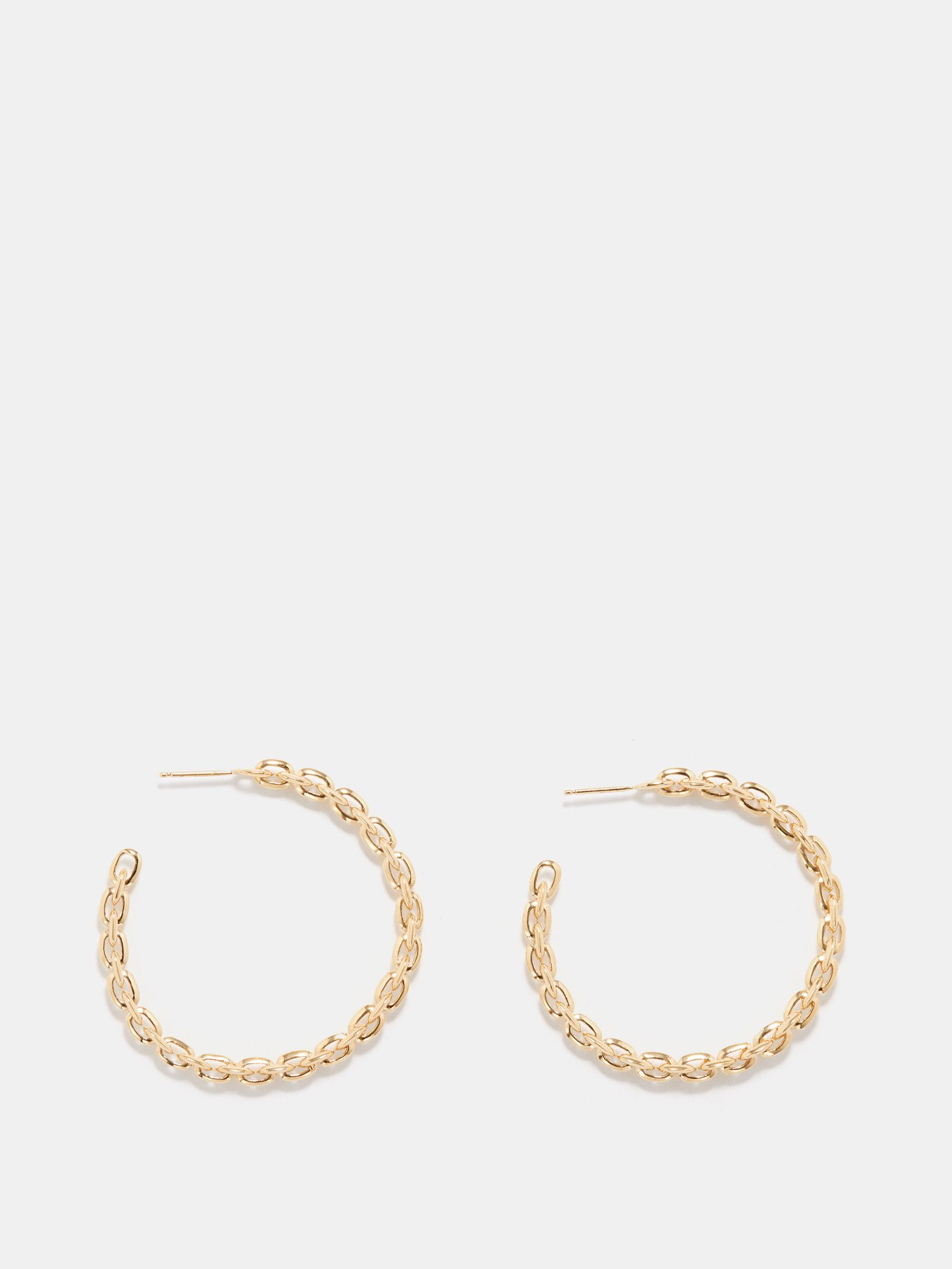 Royal Chain 10K Gold Oval Knife Edge Hoop Earring ZER3398, Dondero's  Jewelry