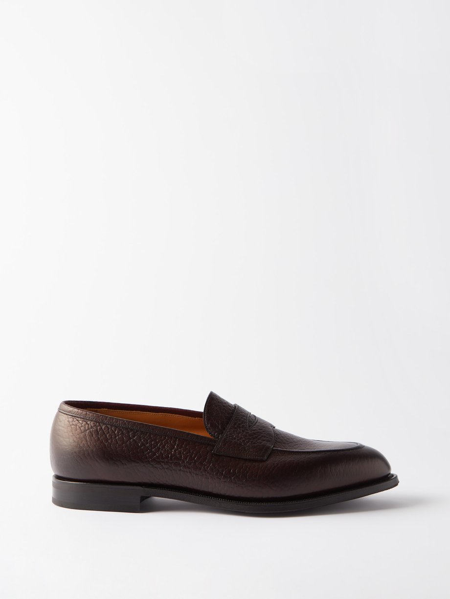 Brown Piccadilly leather penny loafers | Edward Green