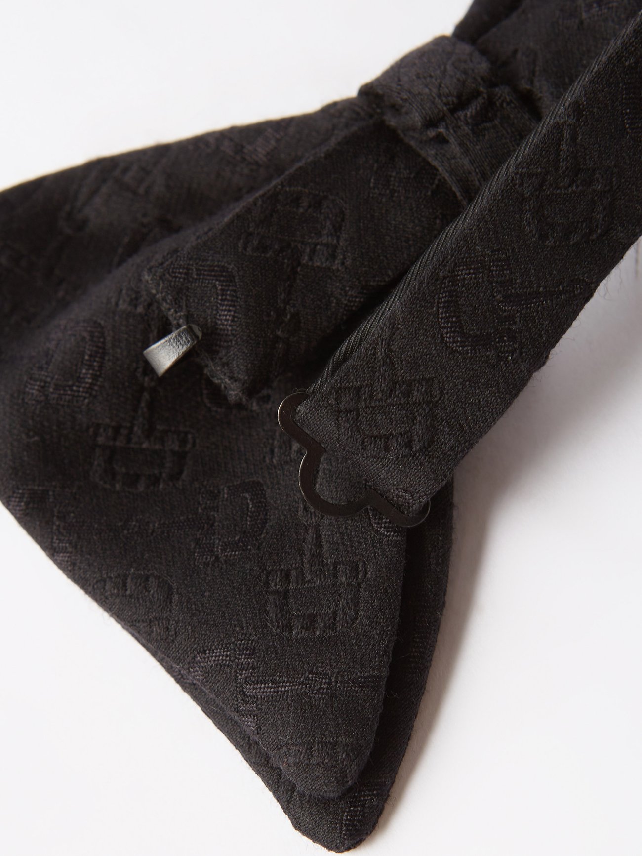 Gucci Horsebit Jacquard Wool and Silk Bow Tie
