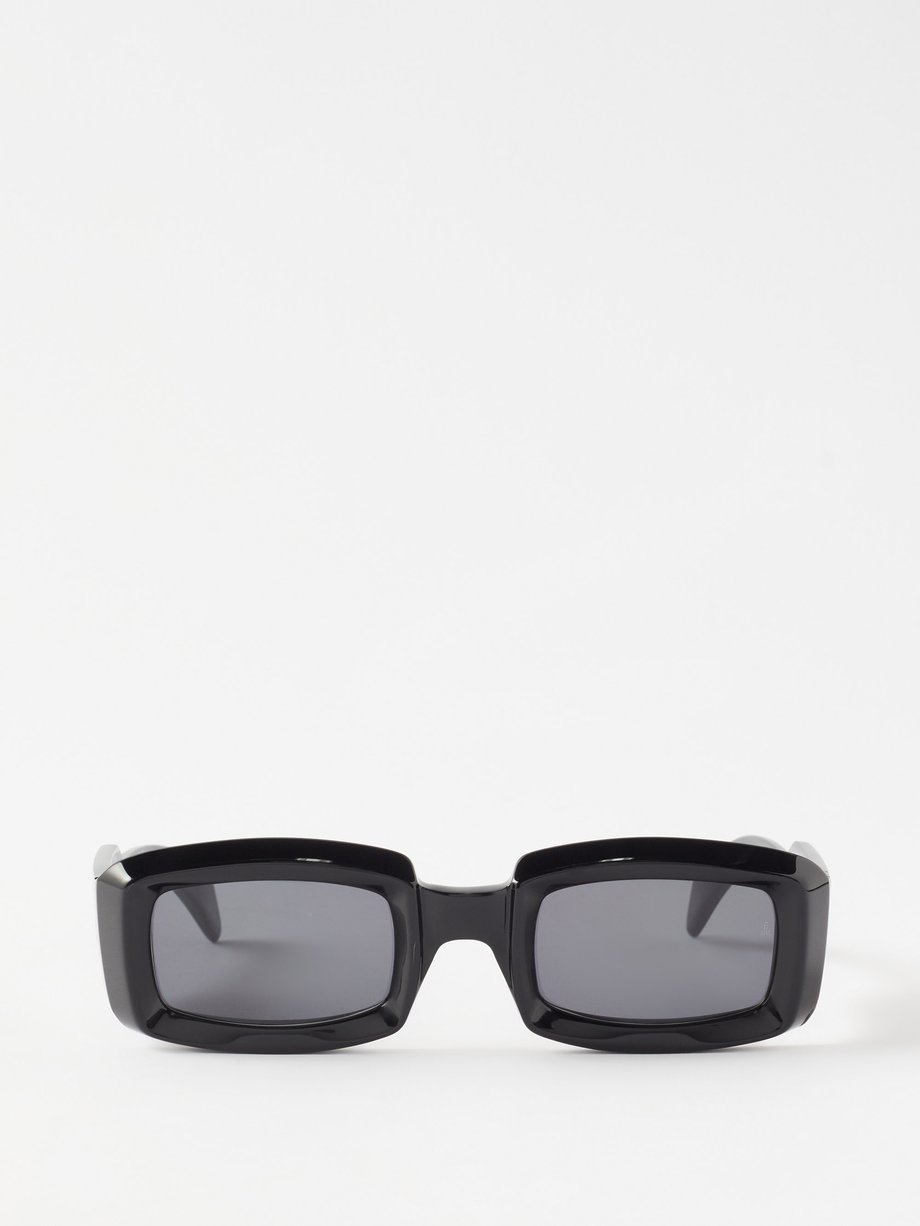 Black Runaway square acetate sunglasses | Jacques Marie Mage | MATCHES UK
