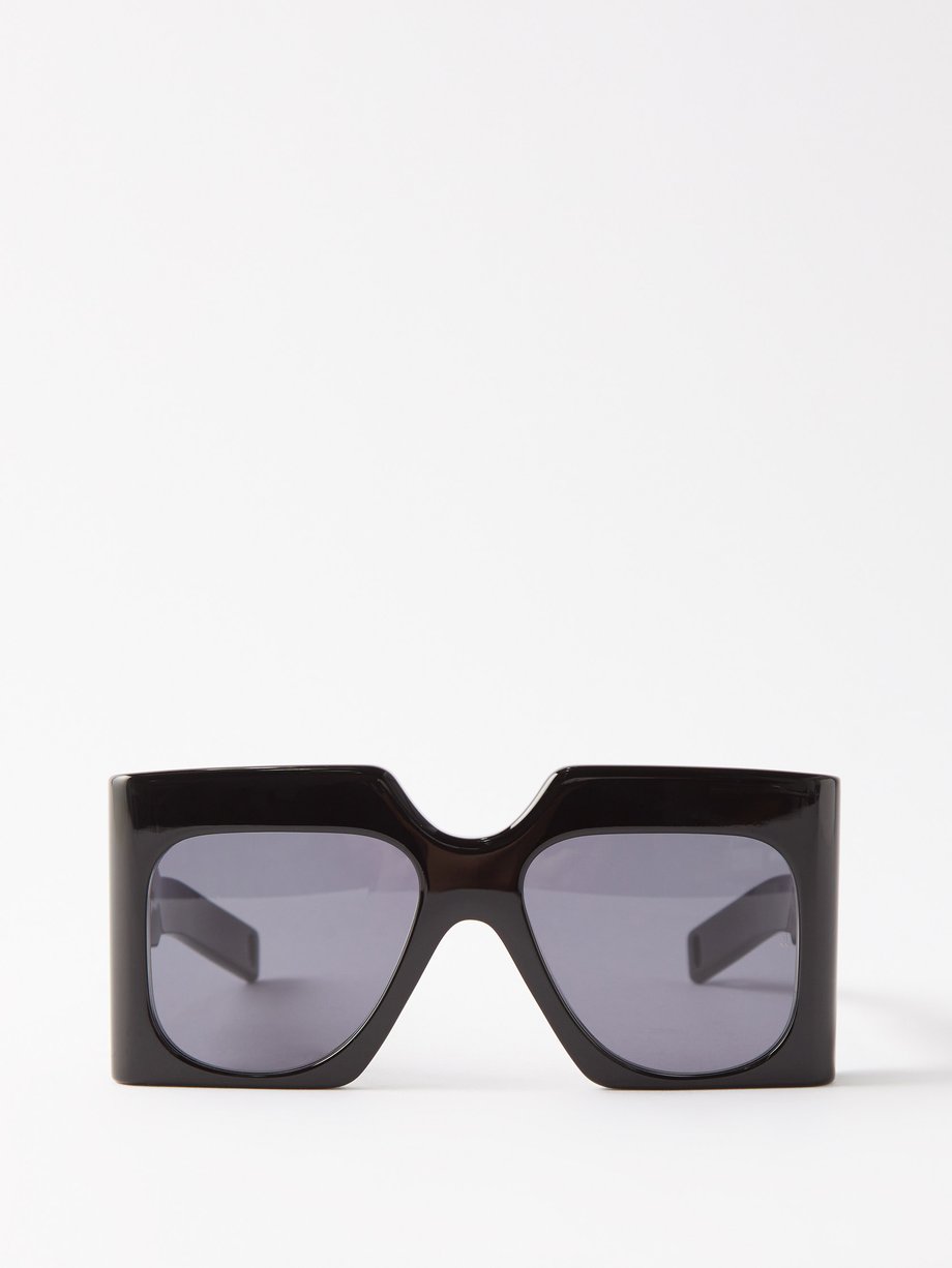 Black Ultravox oversized acetate sunglasses | Jacques Marie Mage ...