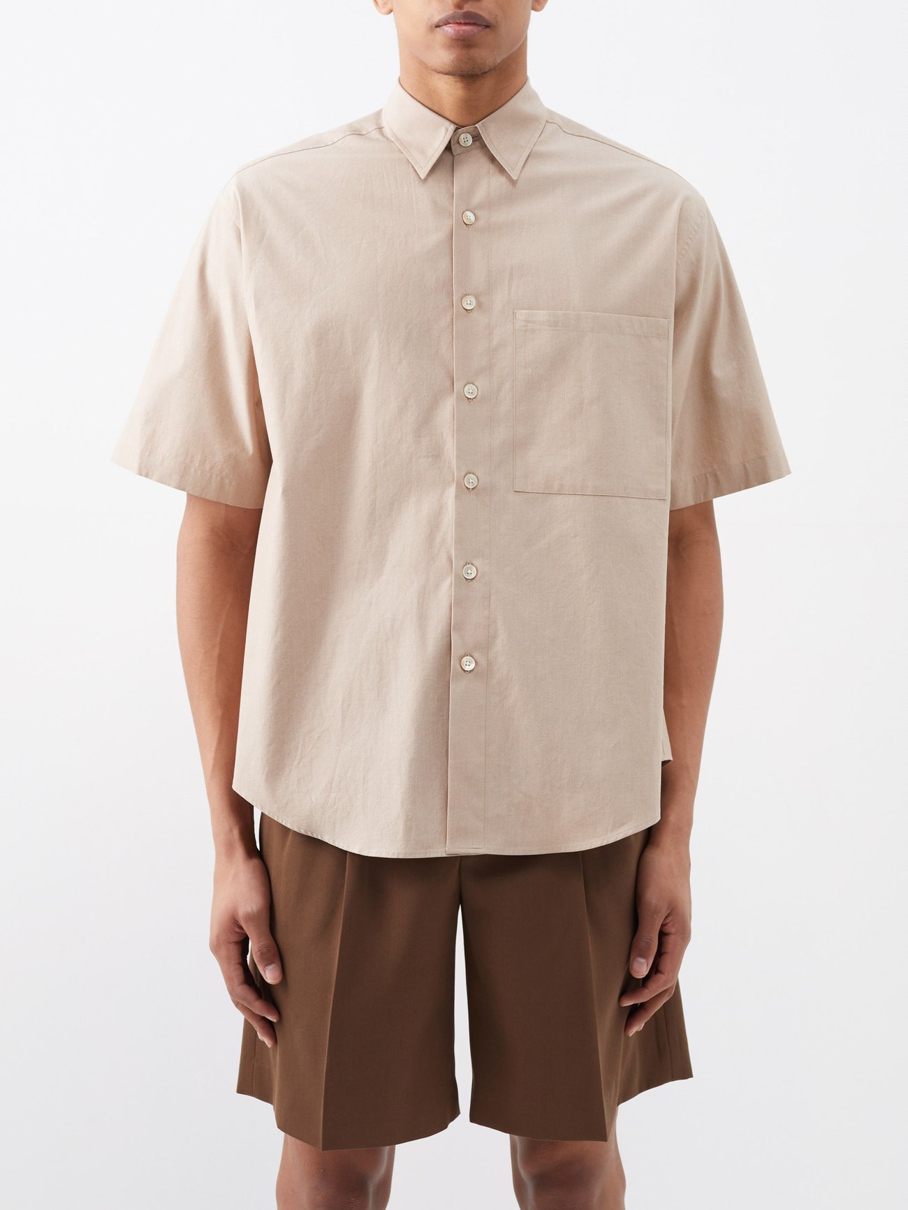 Finx washed-cotton oversized shirt