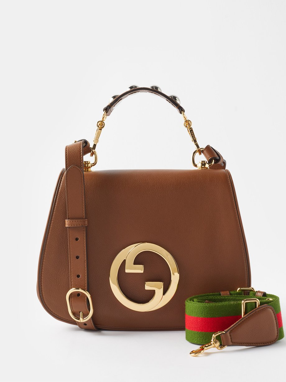 Gucci Blondie Sakai Leather Shoulder Bag - Red - One Size