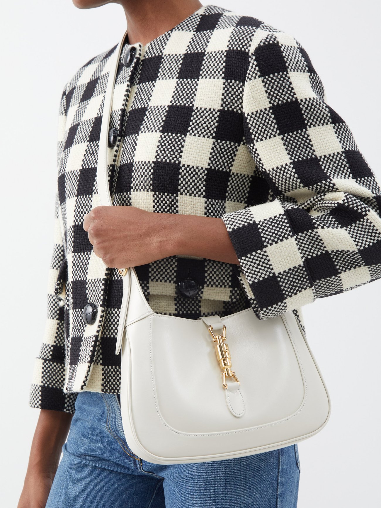 White Jackie 1961 small leather shoulder bag, Gucci