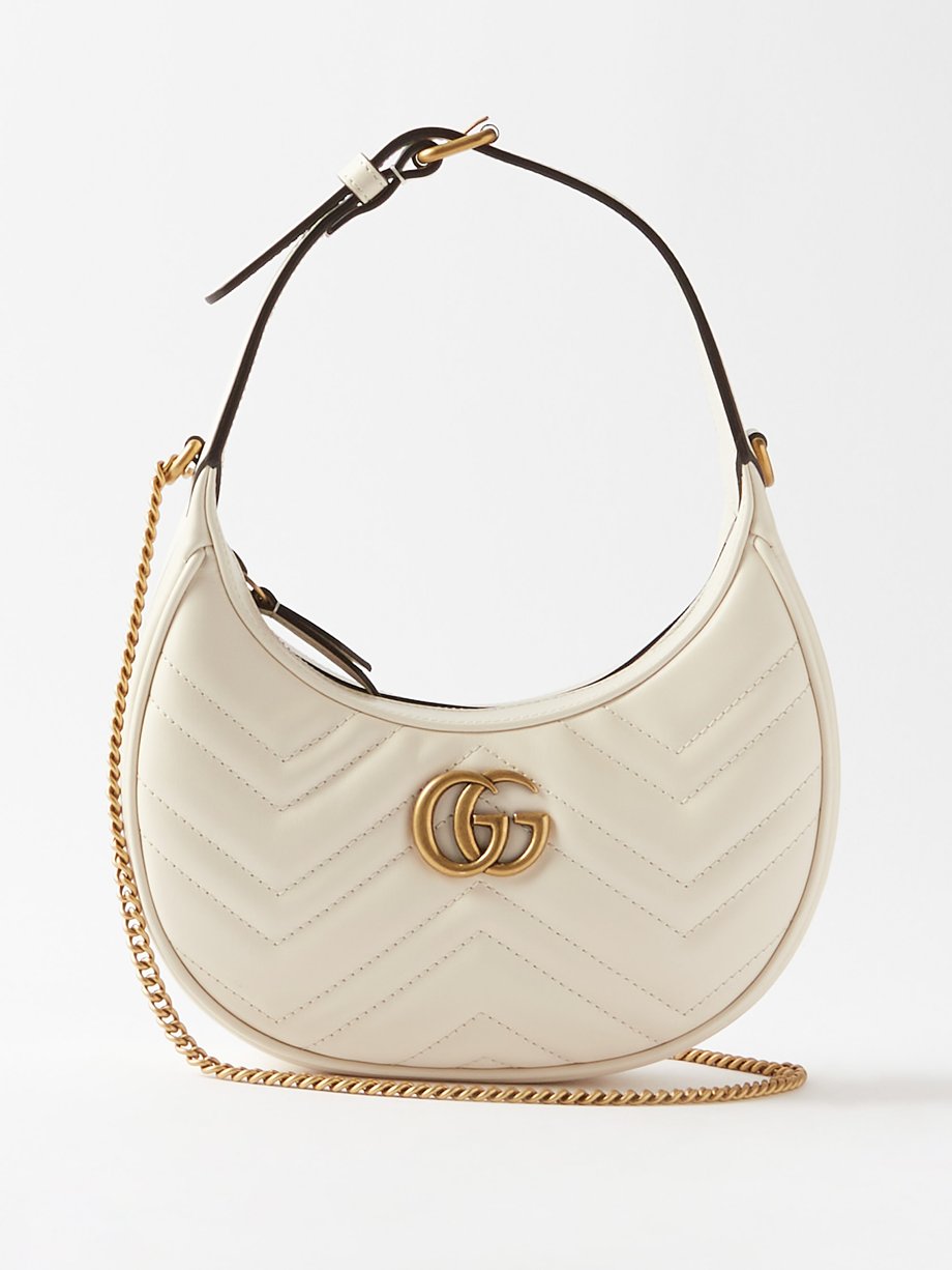 White GG Marmont mini quilted-leather handbag | Gucci | MATCHESFASHION US
