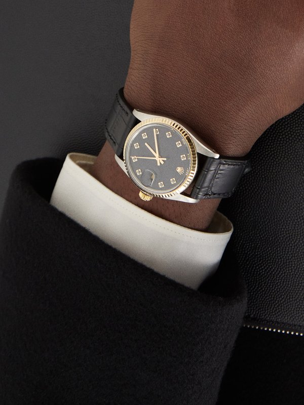 Lizzie Mandler Vintage Rolex Datejust 36mm diamond & gold watch