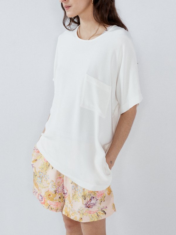 Raey Acid floral-print elasticated-waist silk shorts