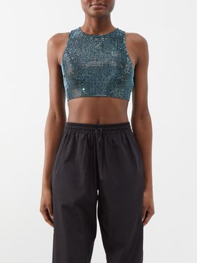 Moncler Genius Moncler X Alicia Keys sequinned jersey cropped top