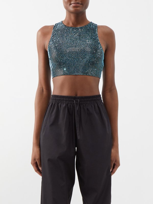 Moncler Genius X Alicia Keys sequinned jersey cropped top