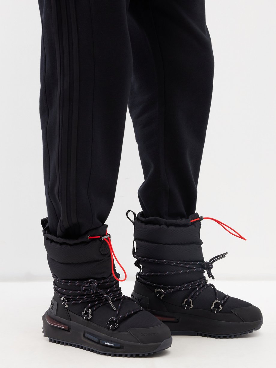 Black Lace-up padded Gore-Tex Moncler NMD boots | Moncler