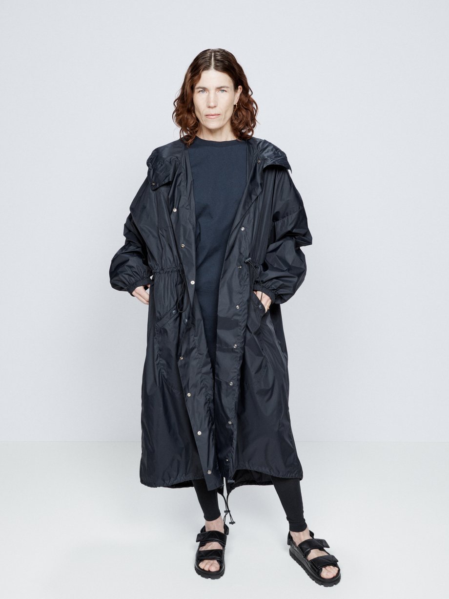 Navy Recycled polyester water-resistant hooded parka | Raey | MATCHES UK