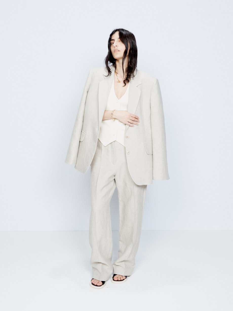 Raey Relaxed linen-blend tailored trousers