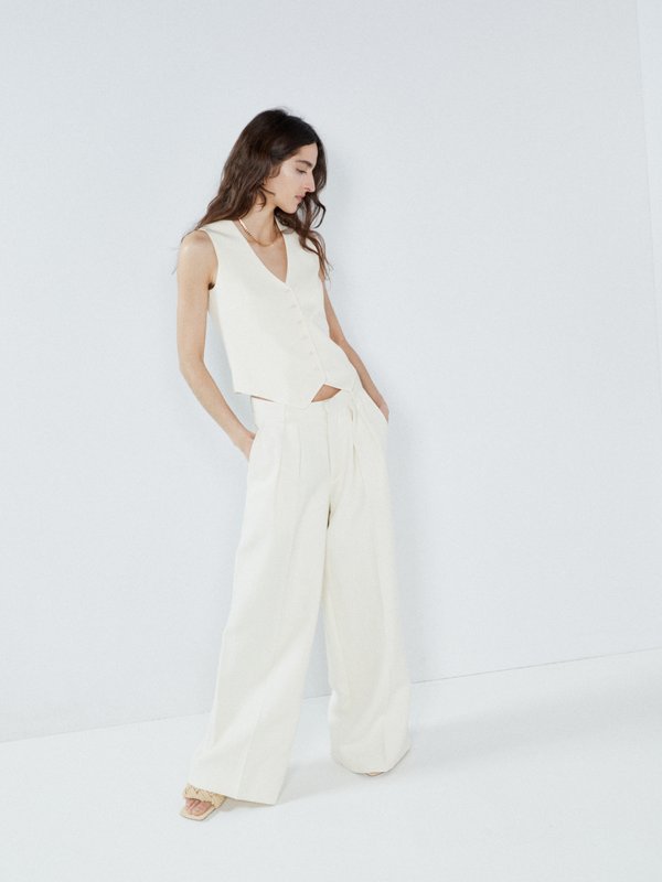 Raey Wide-leg ramie and cotton-blend chino
