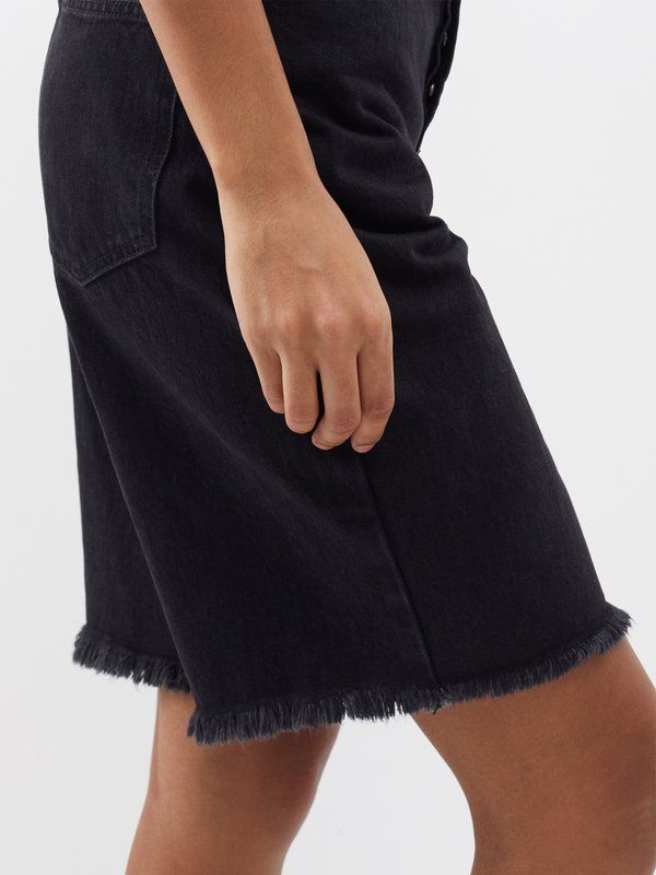 Raey 90s longline organic-cotton denim shorts