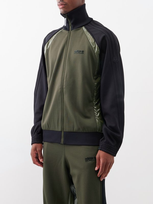 Moncler x adidas Originals (Moncler Genius) Three-stripe jersey zipped track jacket