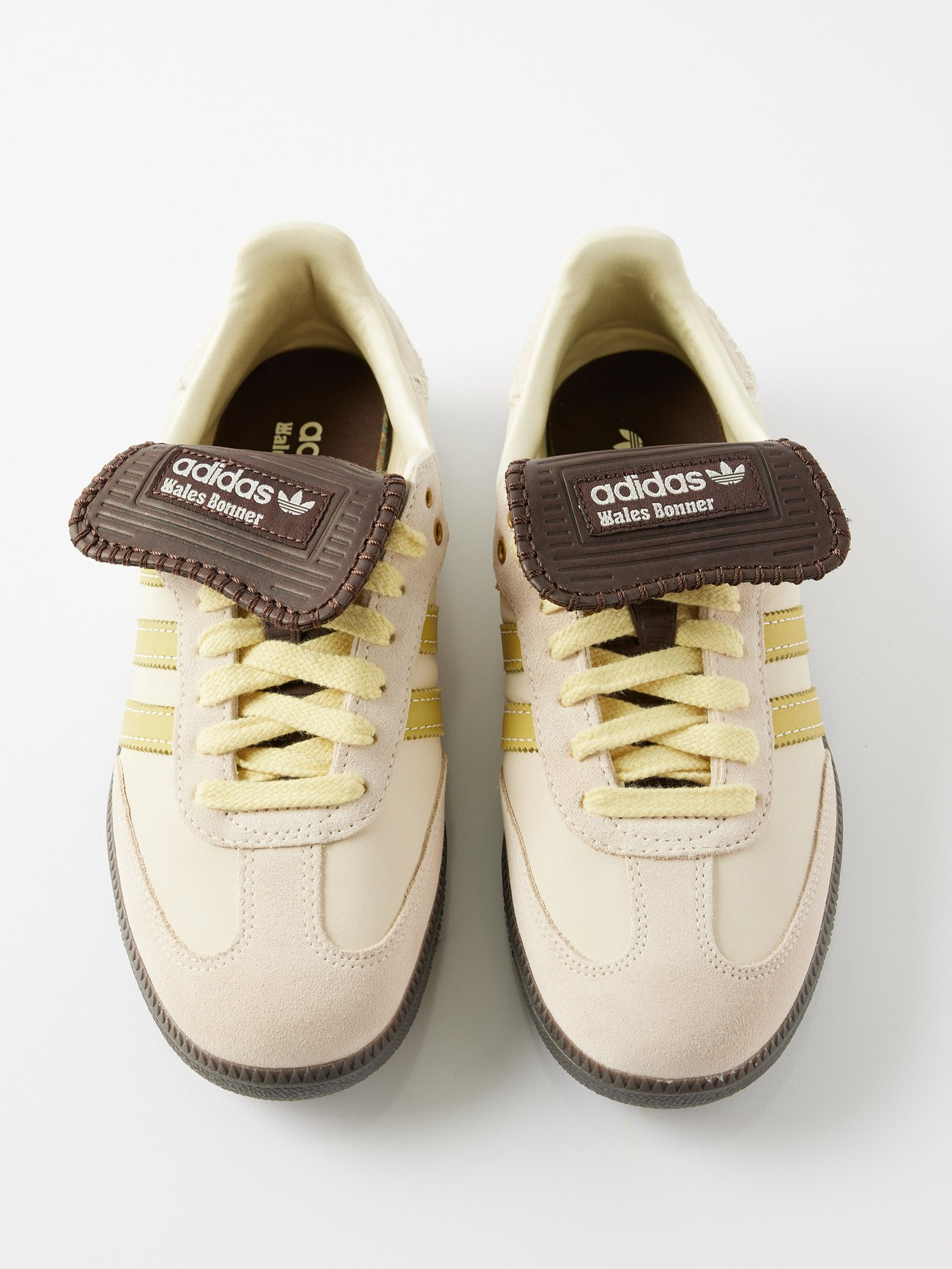 Neutral Samba suede and nubuck trainers | Wales Bonner