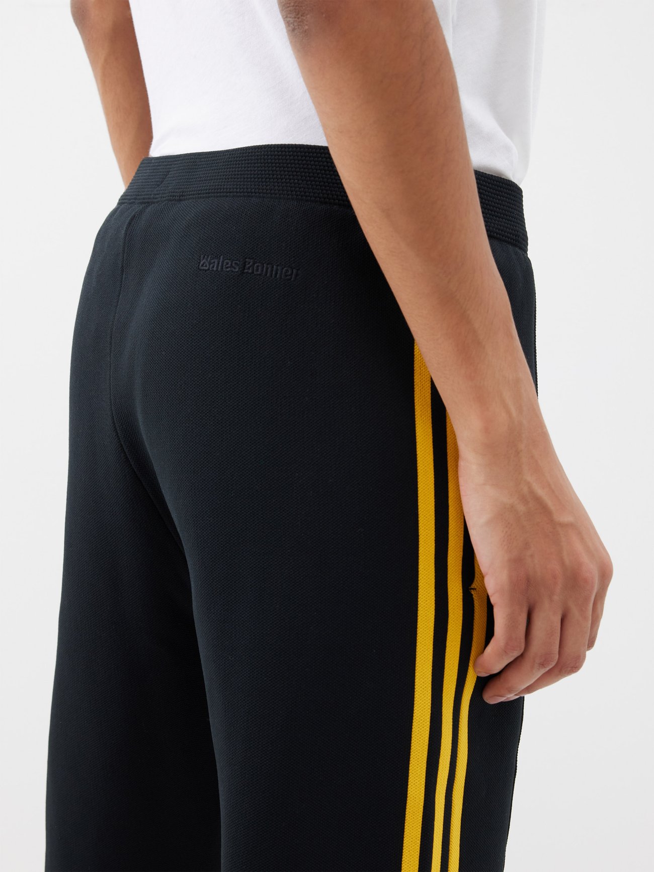 Black Three-stripe recycled-jersey track pants | Wales Bonner