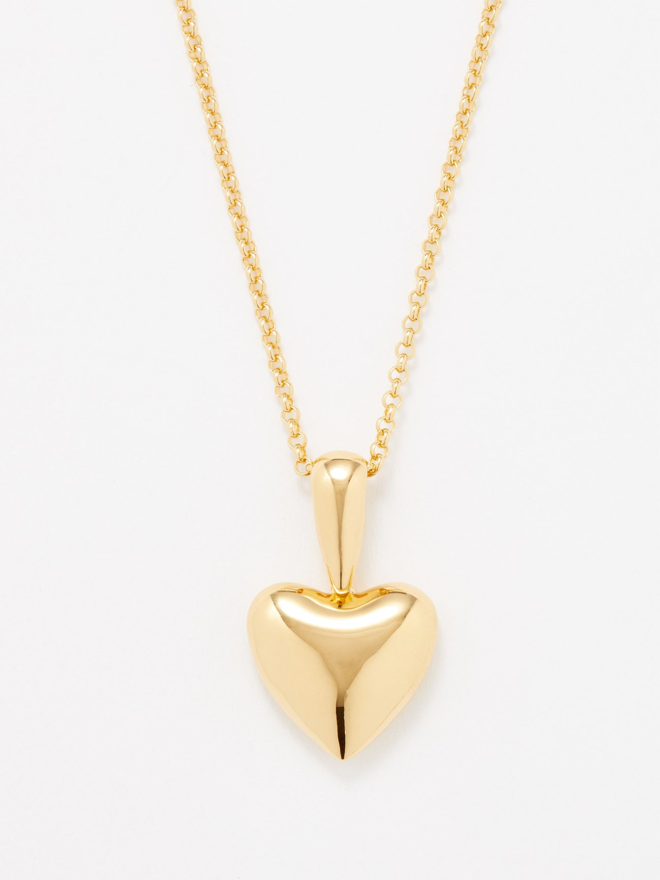 Gold Voluptuous Heart 14kt gold-filled necklace | Annika Inez | MATCHES UK