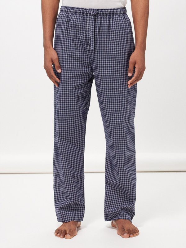 Derek Rose Pantalon de pyjama en coton à carreaux Braemer