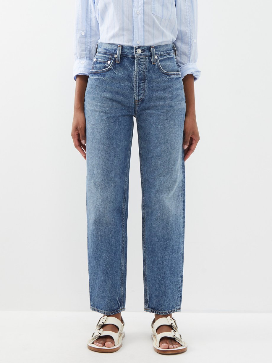 Blue Devi low-rise tapered-leg jeans | Citizens of Humanity