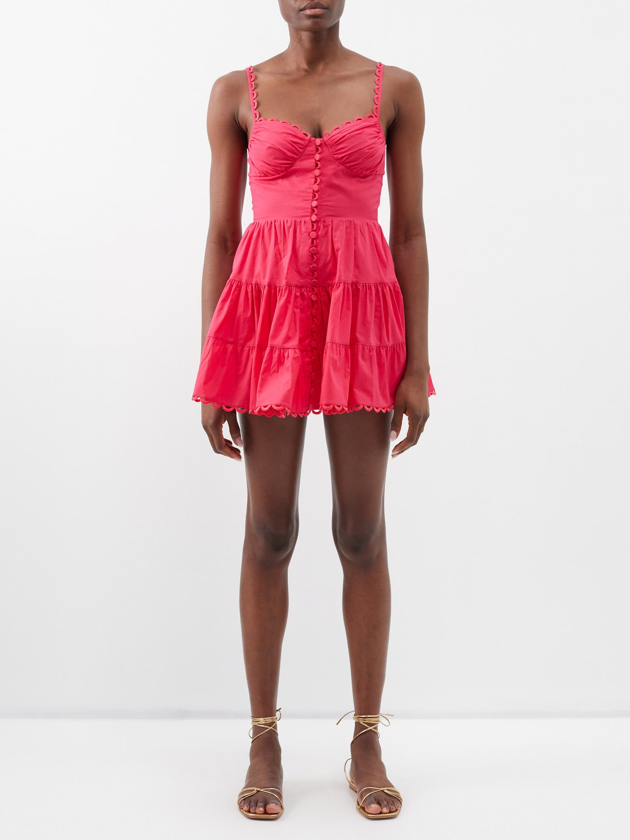 Pink Angy cotton-blend mini dress | Charo Ruiz | MATCHESFASHION AU