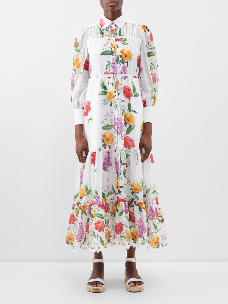 White Lotus floral-print cotton-blend dress, Charo Ruiz