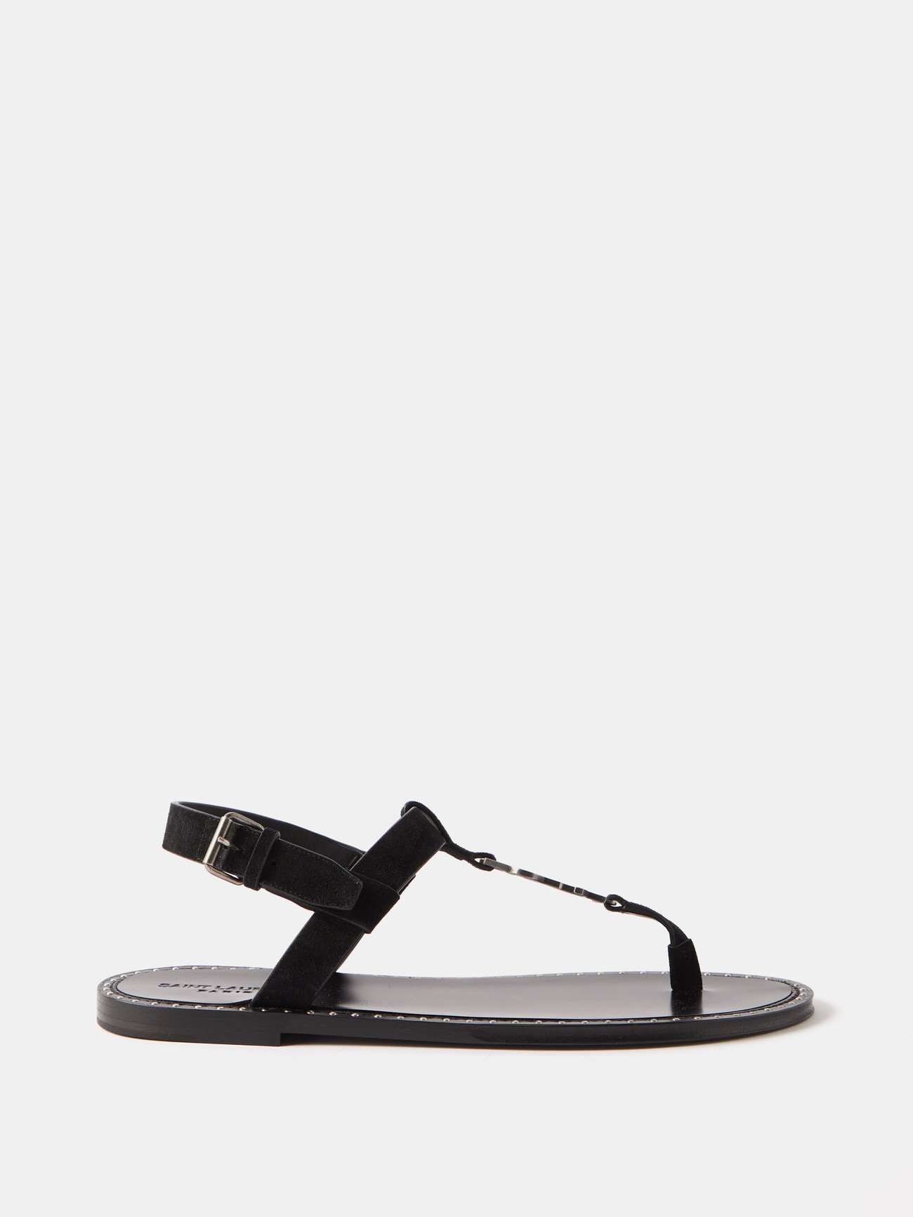 Tom Ford logo-plaque Flat Sandals - Black