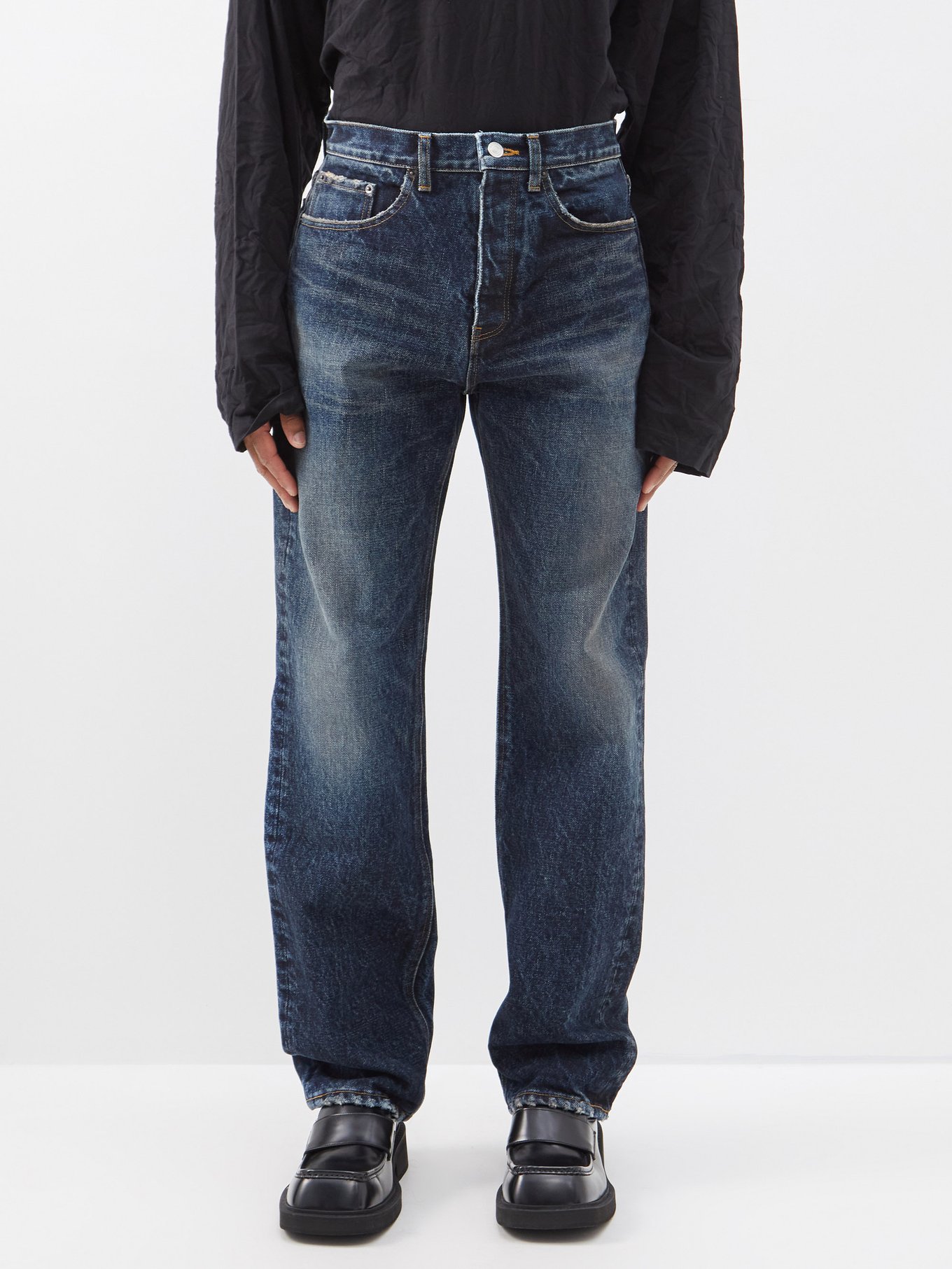 Straight jeans Balenciaga Black size 32 US in Cotton  31173162