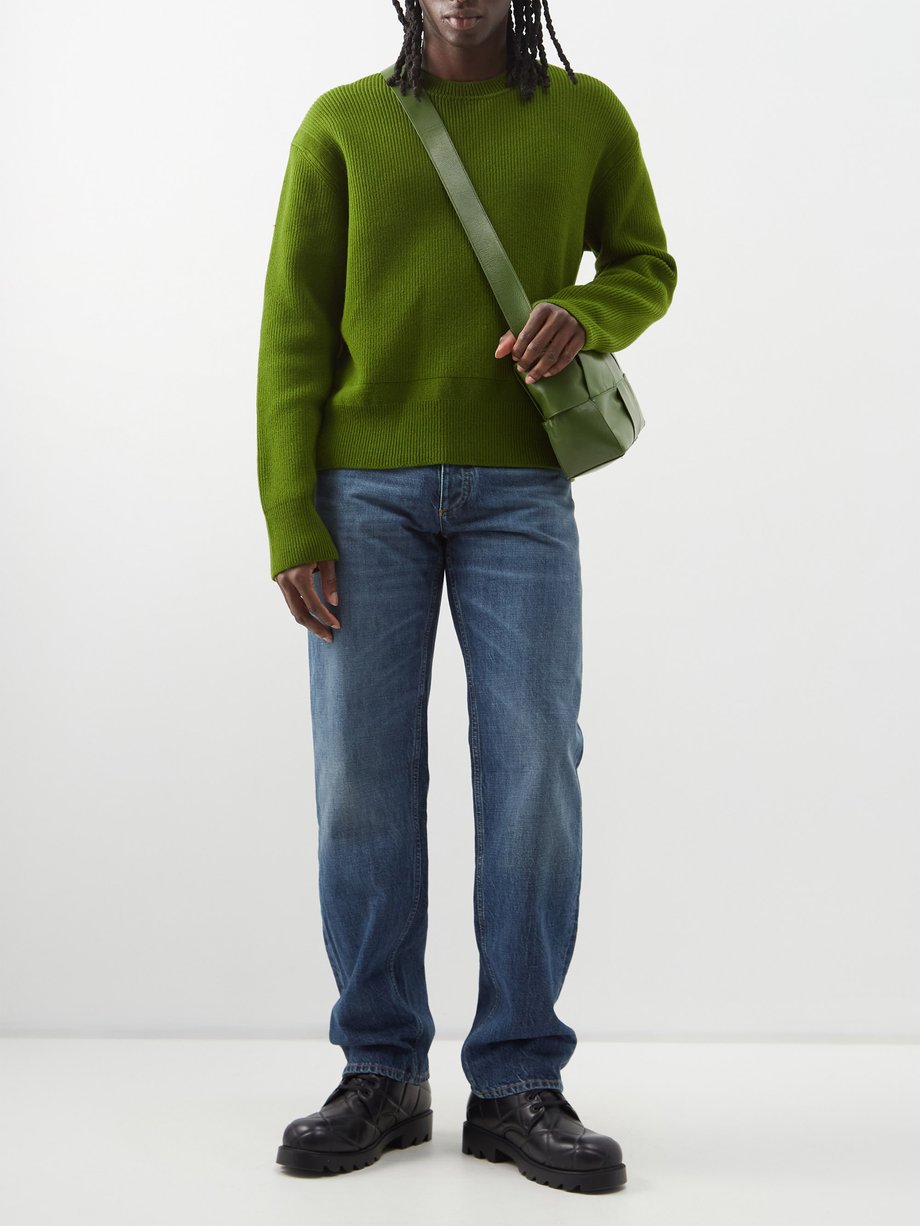 Green English-rib cashmere-blend sweater | Bottega Veneta | MATCHES UK