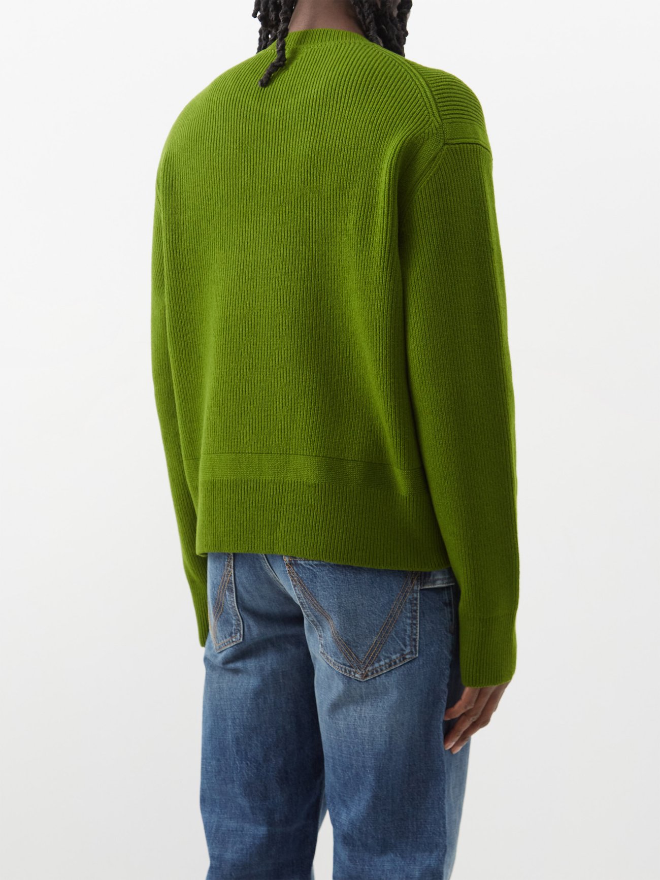 English-rib cashmere-blend sweater