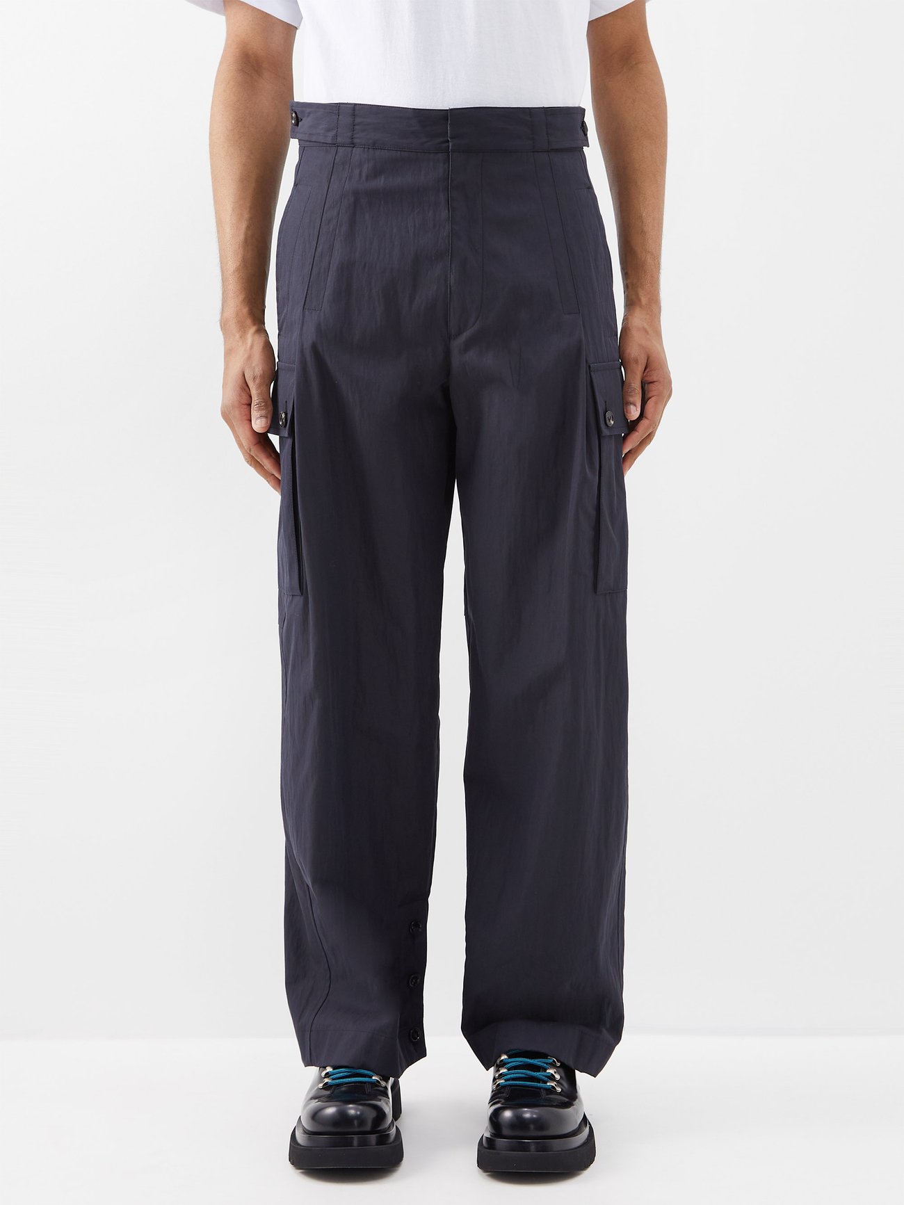 Black Cotton-twill cargo trousers | Bottega Veneta | MATCHESFASHION UK