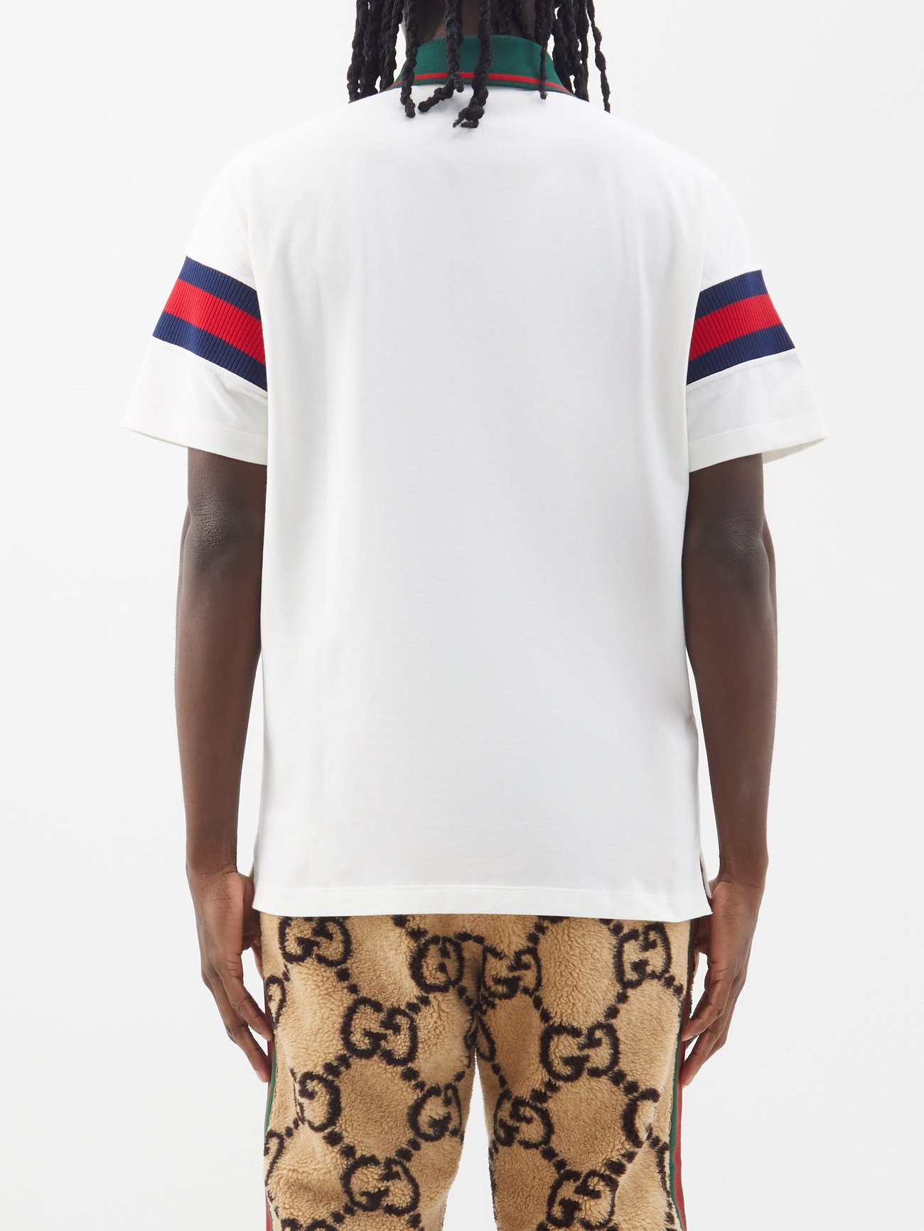 Cotton Jersey Polo Shirt in Multicoloured - Gucci