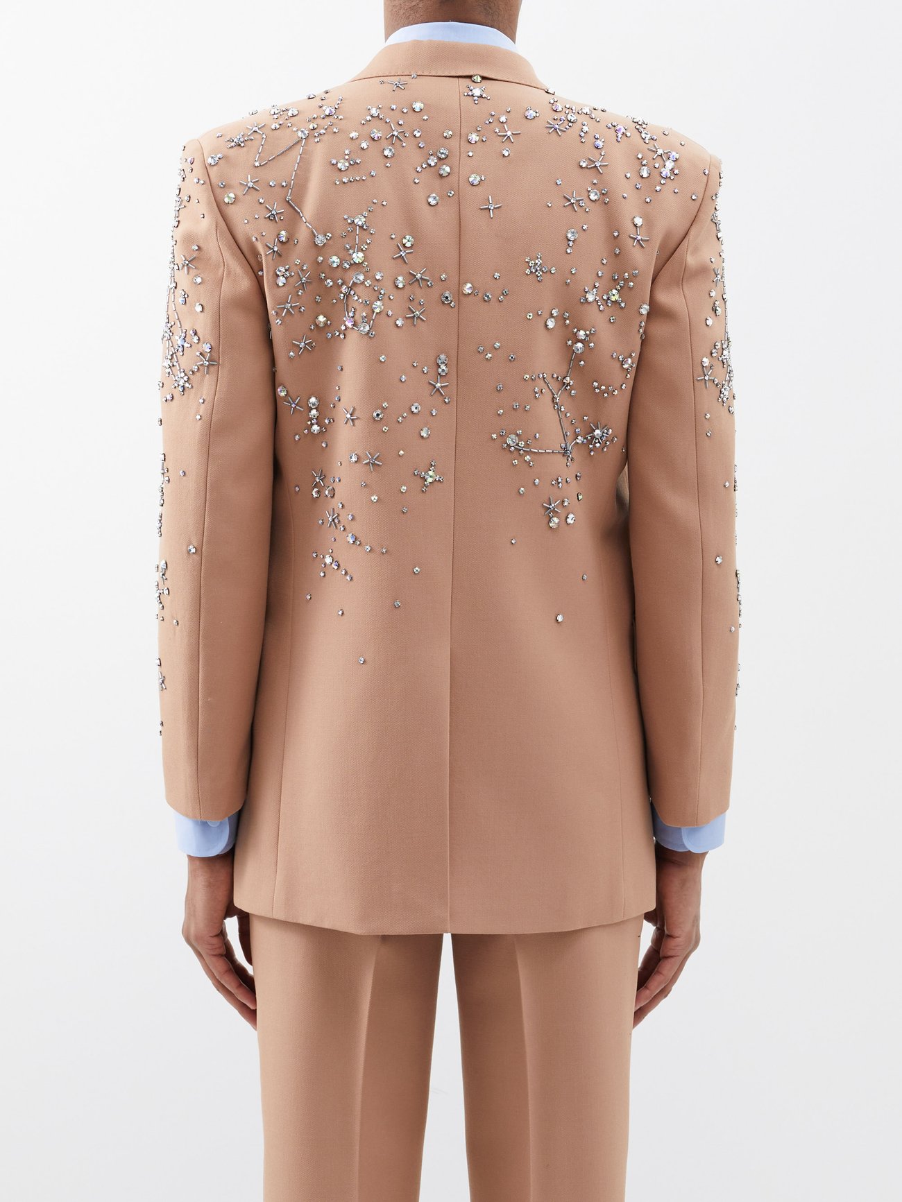 Gucci Set of 5 Brown Felt Covered Plastic Suit Coat Hangers 14