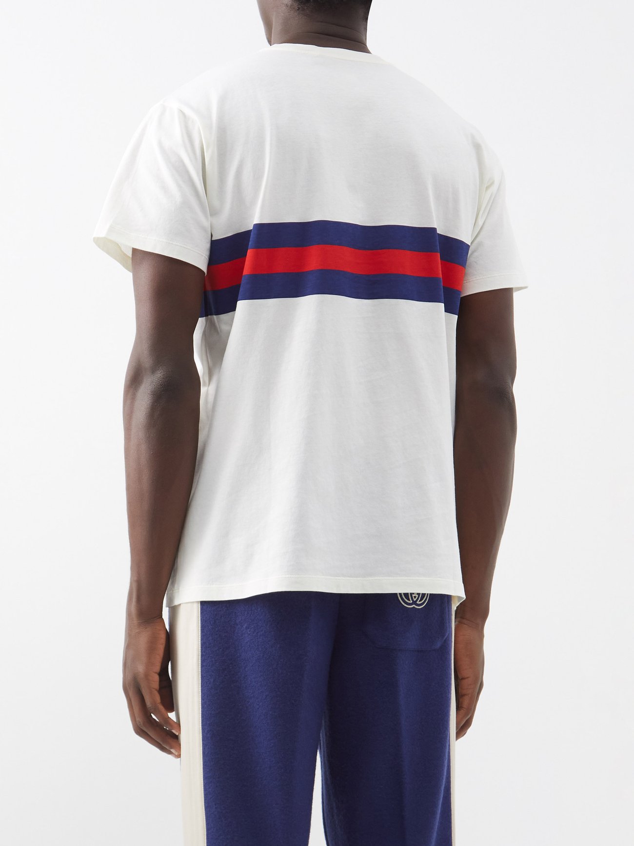 Logo Cotton Jersey T Shirt in White - Gucci