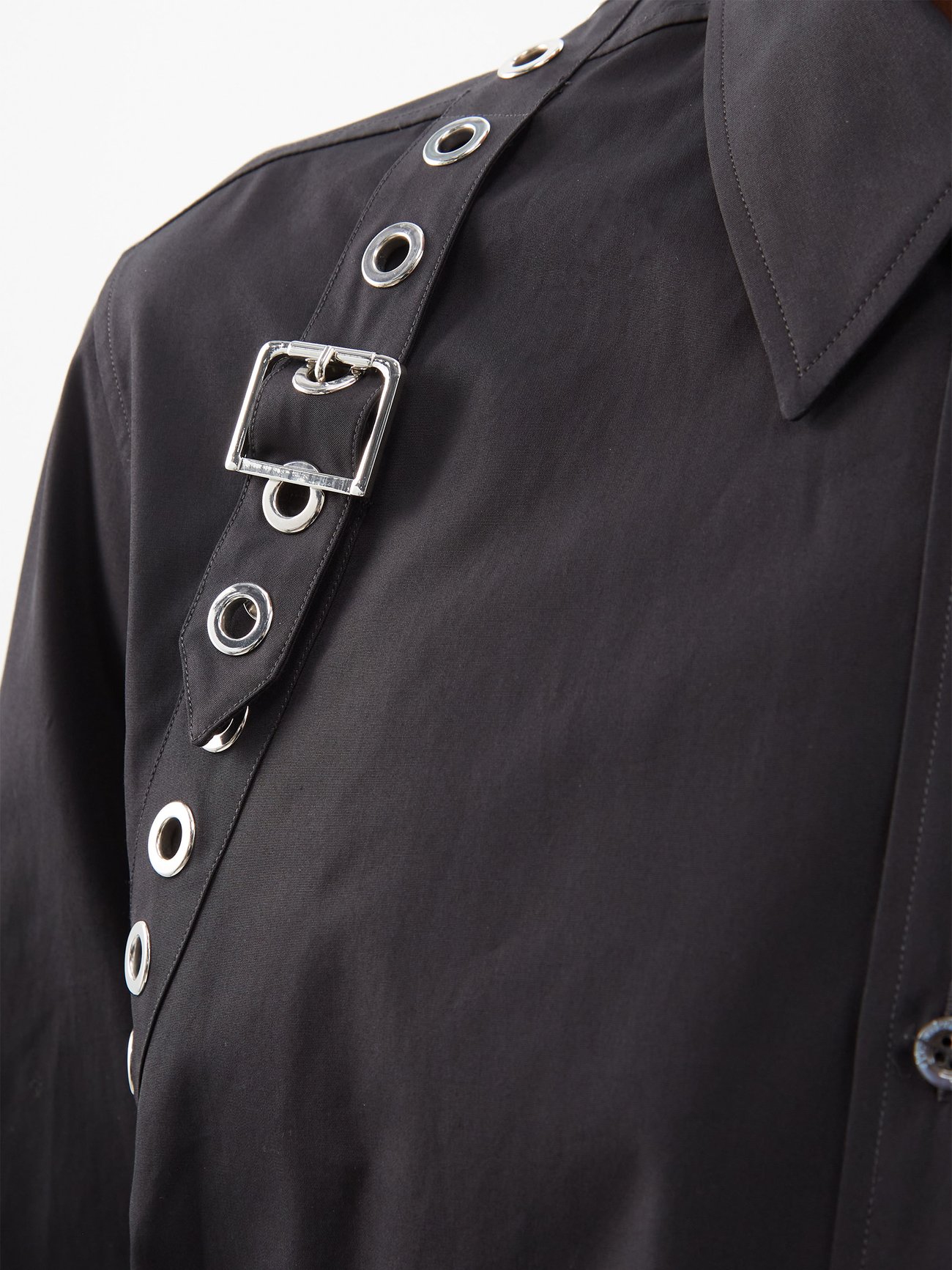 Alexander McQueen Eyelet Harness Tailored Blazer - Black