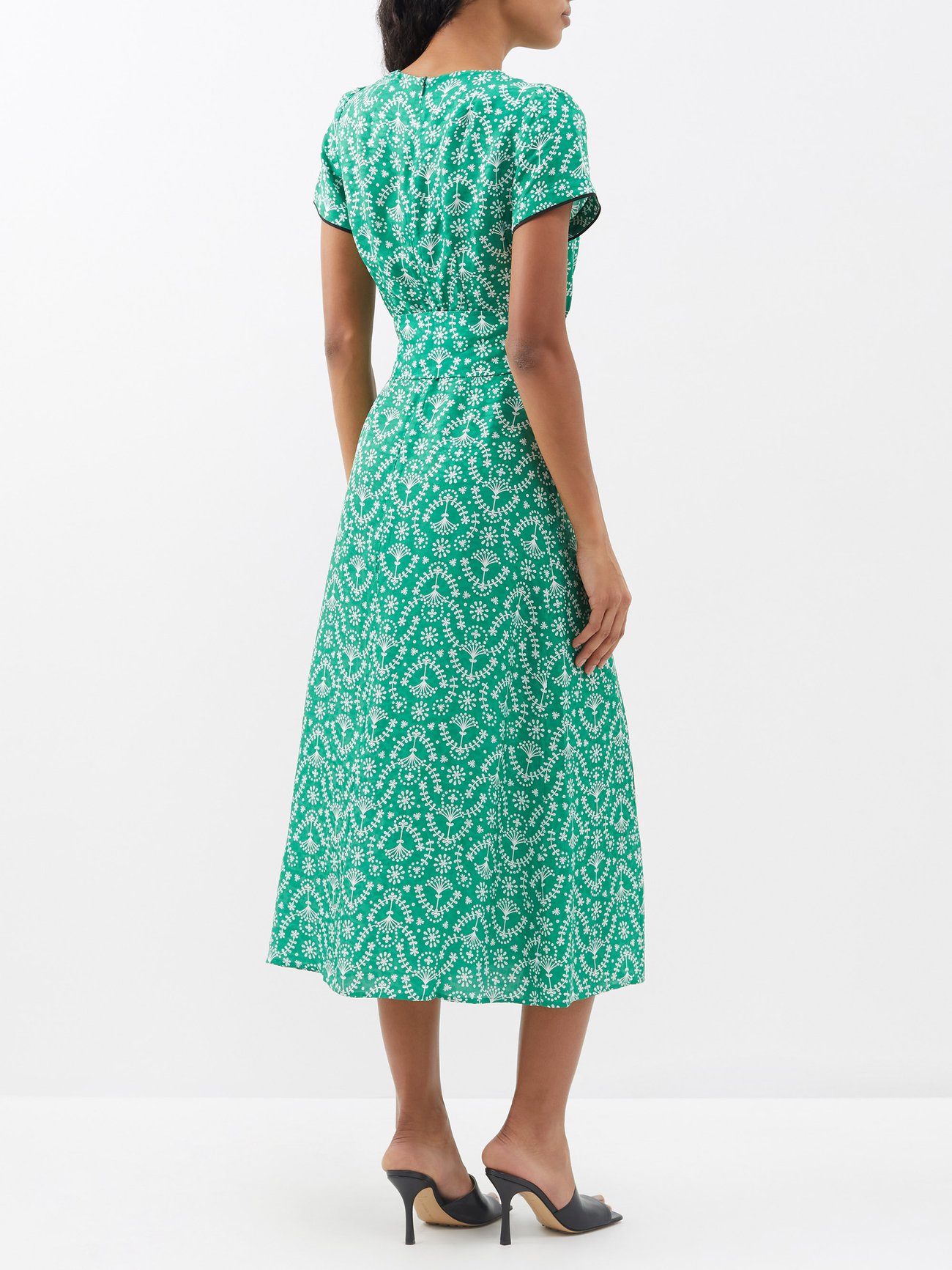 Rosie printed poplin midi dress video