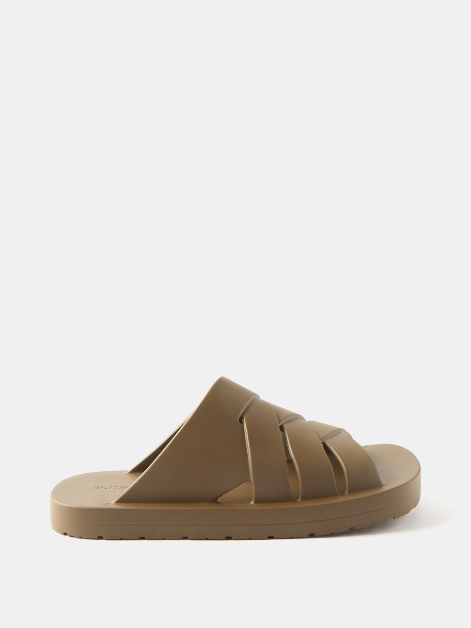 Brown Plat Intrecciato sandals | Bottega Veneta | MATCHES UK