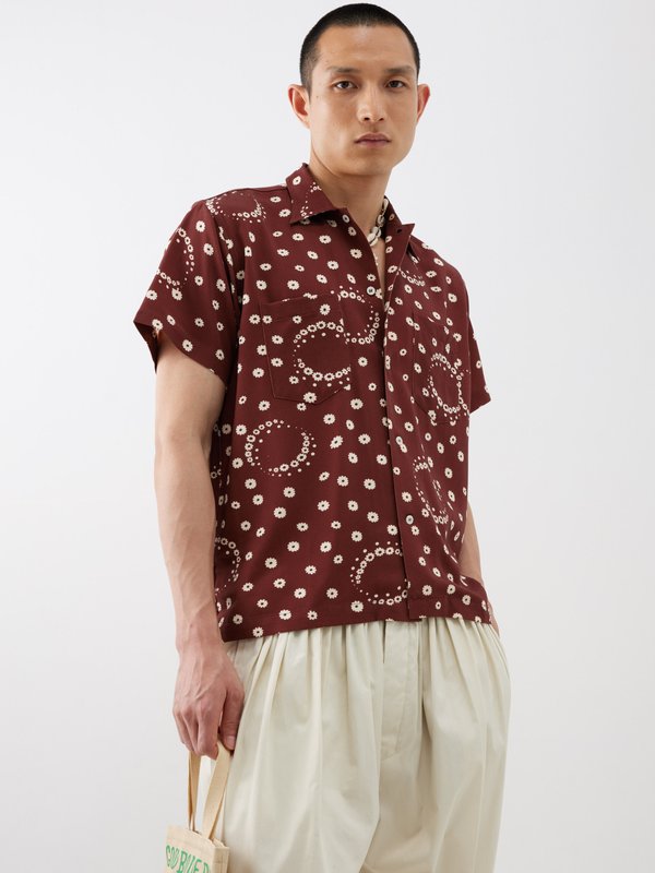Bode Fleur D'Air floral-print short-sleeved shirt